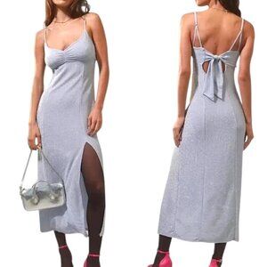 Urban Outfitters, NWT Women’s ‘Arna Sparkle' Midi Dress Shimmer Light Blue Large